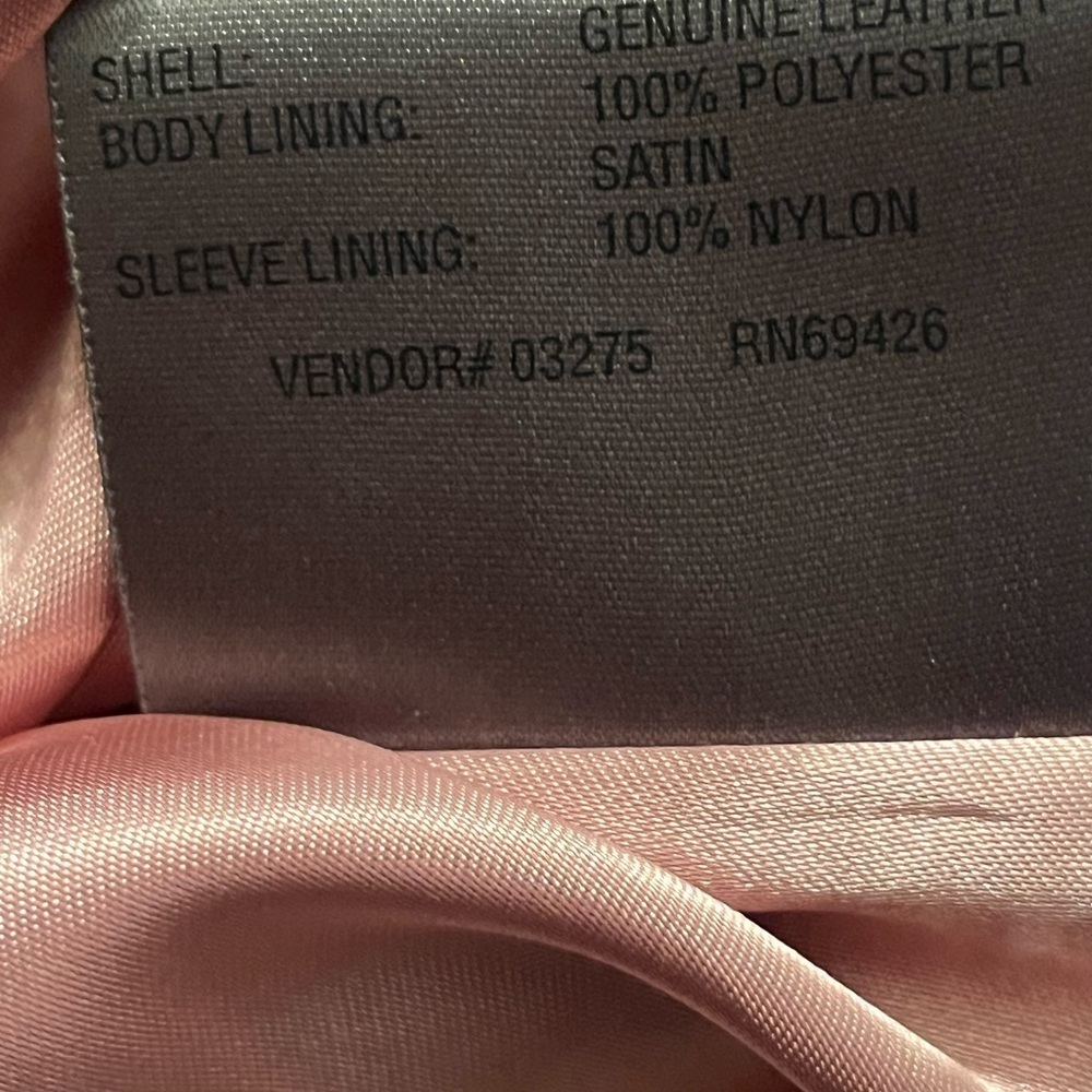 Wilson Leather Maxima Soft Pink Leather Jacket Sz S Women - Picture 9 of 10